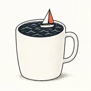 Generated Minimal Visual-Pun Editorial visual example