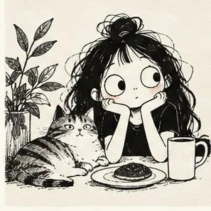 Generated Black-and-White Reaction Diary Cartoon visual example