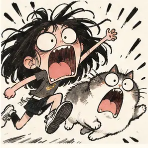 Generated Explosive Webcomic Exaggeration visual example