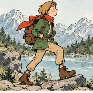 Generated European Clear-Line Adventure Figure visual example