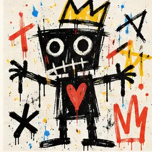 Generated Raw Symbolic Graffiti Figure visual example