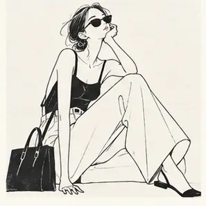 Generated Minimal Fashion Line Figure visual example