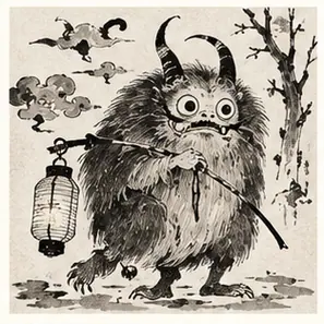 Generated Folklore Monster Ink Cartoon visual example