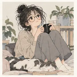 Generated Clean Young-Lifestyle Manga Line visual example