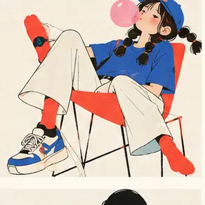 Generated Loose Pop Advertising Girl visual example