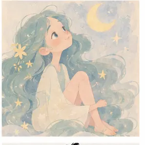 Generated Soft Dreamy Animated Illustration visual example