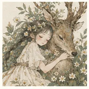 Generated Gentle Nature Dreambook Illustration visual example