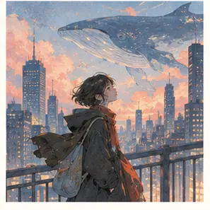Generated Poetic Urban Dreambook Illustration visual example