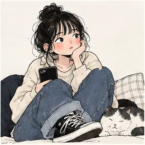 Generated Internet Girl-Life Story Comic visual example