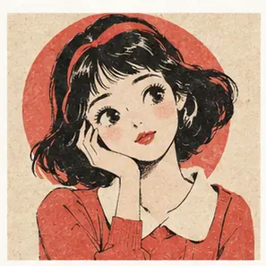 Generated Showa Retro Girl Illustration visual example