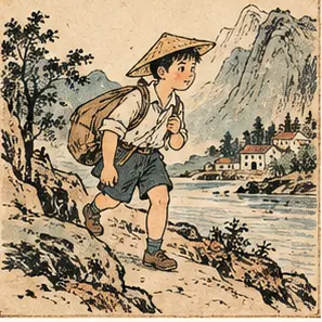 Generated Chinese Retro Lianhuanhua visual example