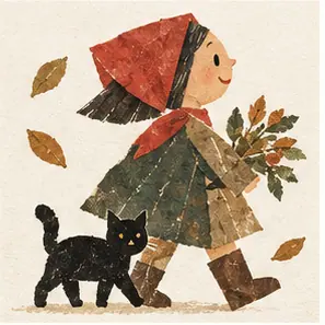 Generated Textured Cut-Paper Collage Storybook visual example