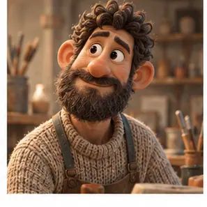 Generated Stylized 3D Animation Feature Character visual example