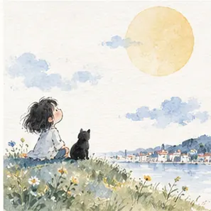 Generated Jimmy Liao Whimsical & Poetic Storybook Watercolor visual example
