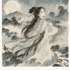 Generated Airy Chinese Ink Fantasy Animation visual example