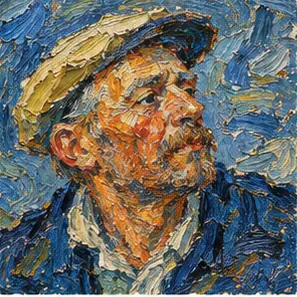 Generated Van Gogh Expressive Impasto Oil Painting visual example