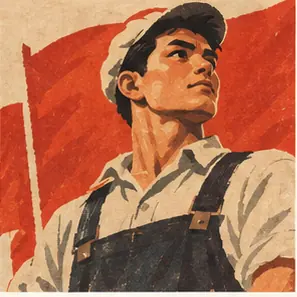 Generated Socialist Realist Propaganda Poster visual example