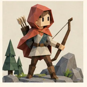 Generated Low-Poly Game Character visual example
