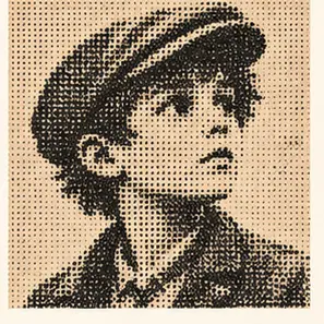 Generated Halftone Newsprint Character visual example