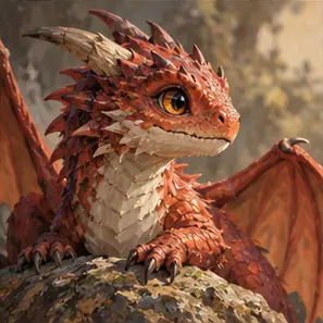 Generated Painterly Dragon Design visual example