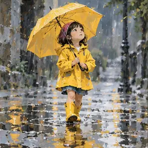 Generated Expressive Umbrella Character Study visual example