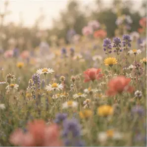 Generated Dreamy Soft-Focus Wildflowers visual example